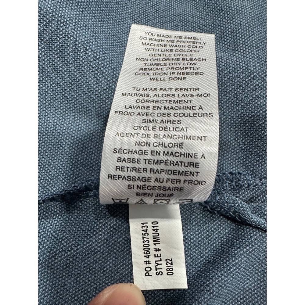 Travis Mathew Mens Blue Short Sleeve Polo Shirt Apex Logo XL 1MU410 - Picture 8 of 10